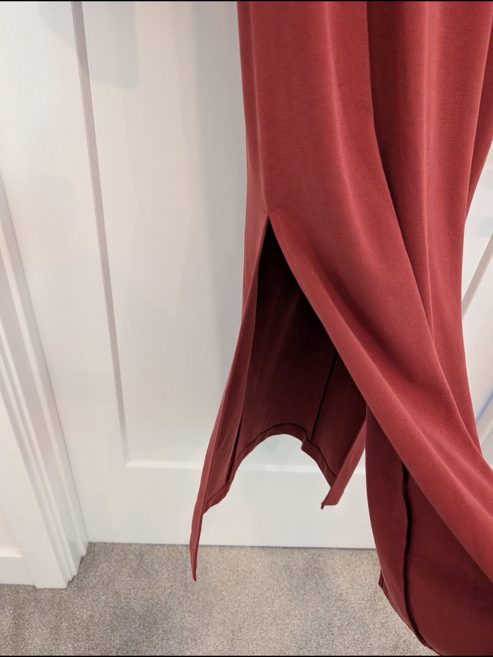 H&M Brick Red V-Neck Long Sleeve Maxi Dress - Picture 3 of 6
